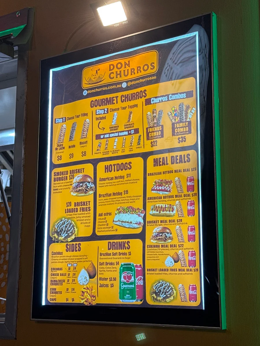 Menu, Don Churros
