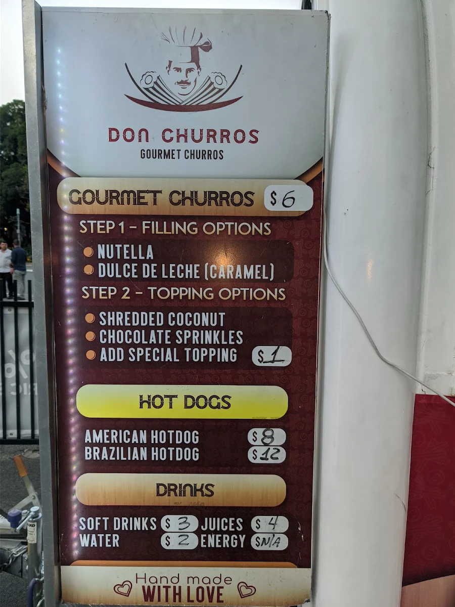 Menu, Don Churros