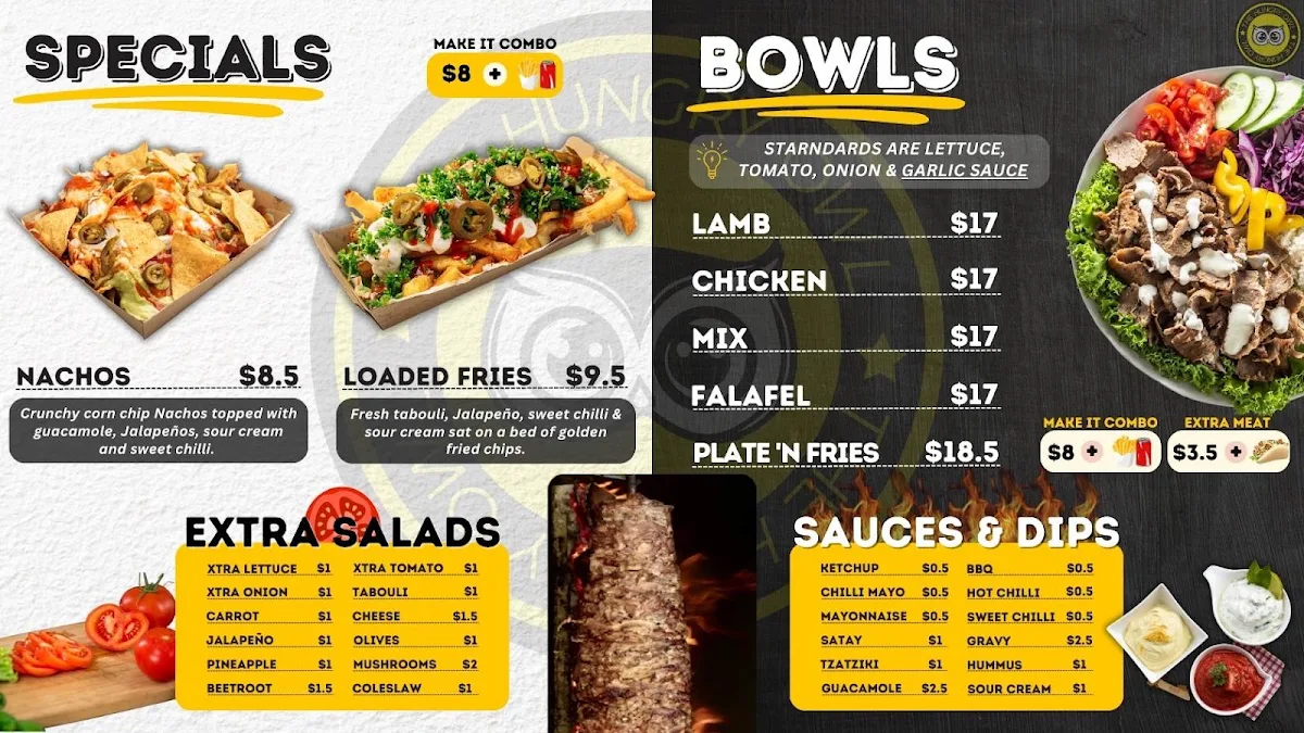 Menu, The Hungry Owl