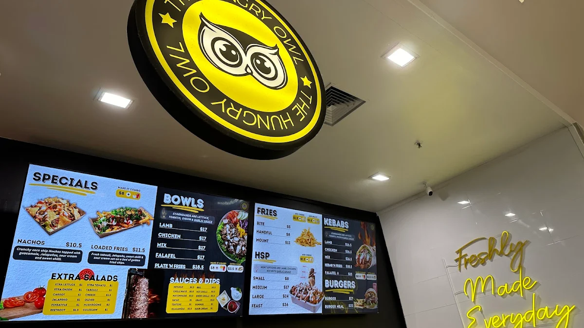 Menu, The Hungry Owl