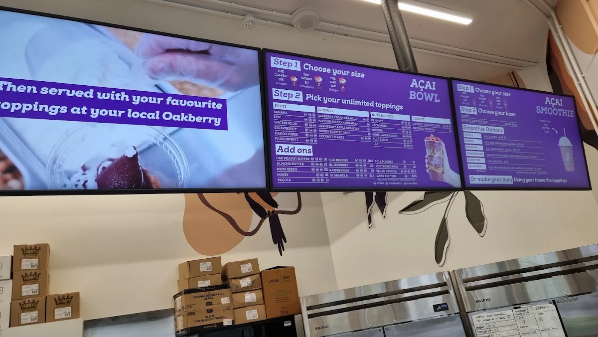 Menu, Oakberry Acai Cairns