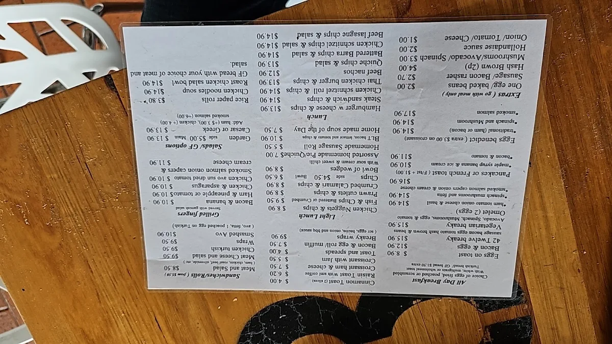 Menu, Coffeehouse 42Twelve