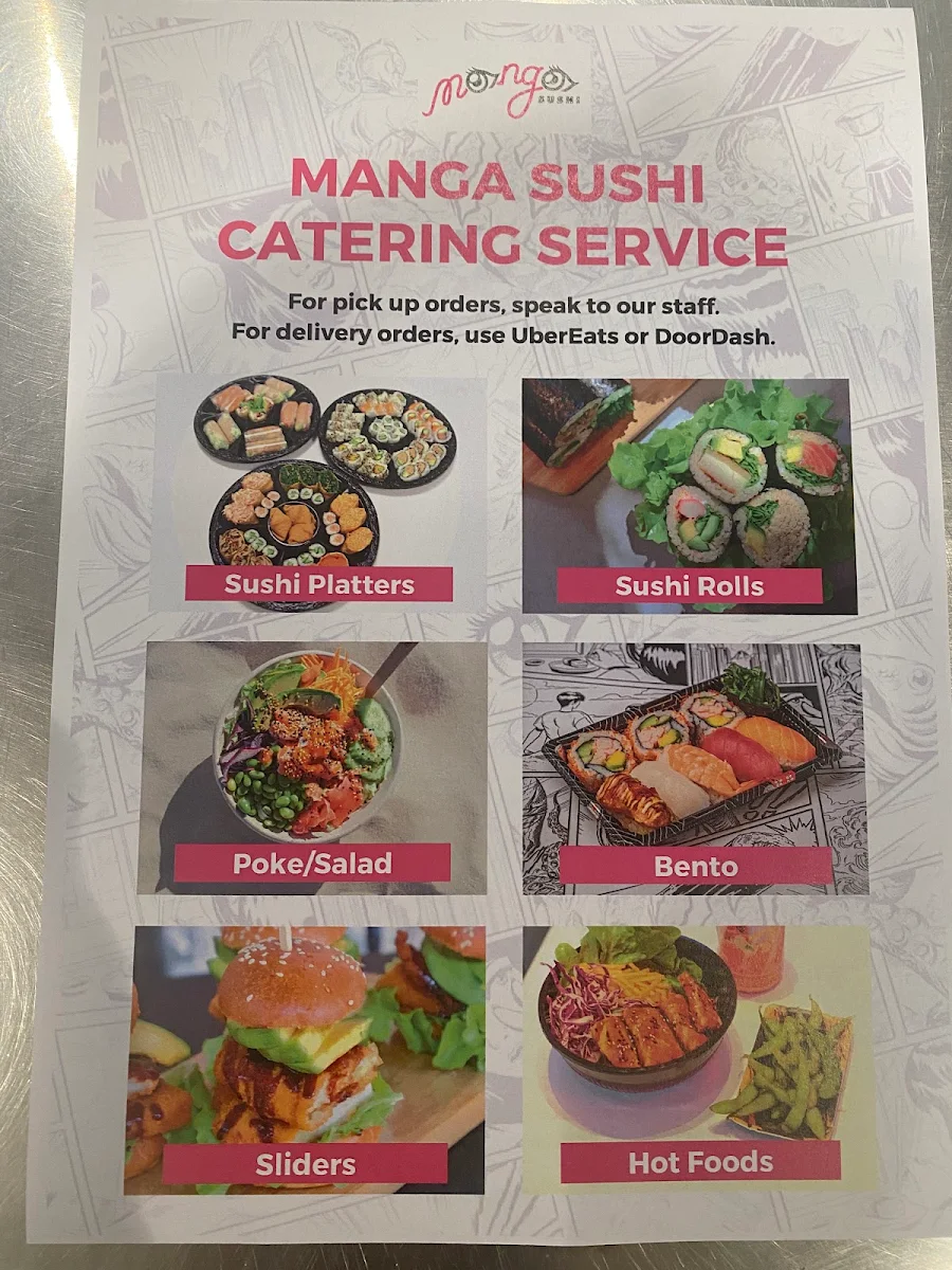 Menu, Manga Sushi