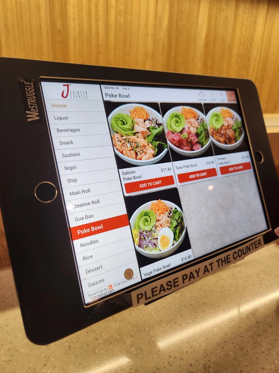 Menu, J-Shinsen Express