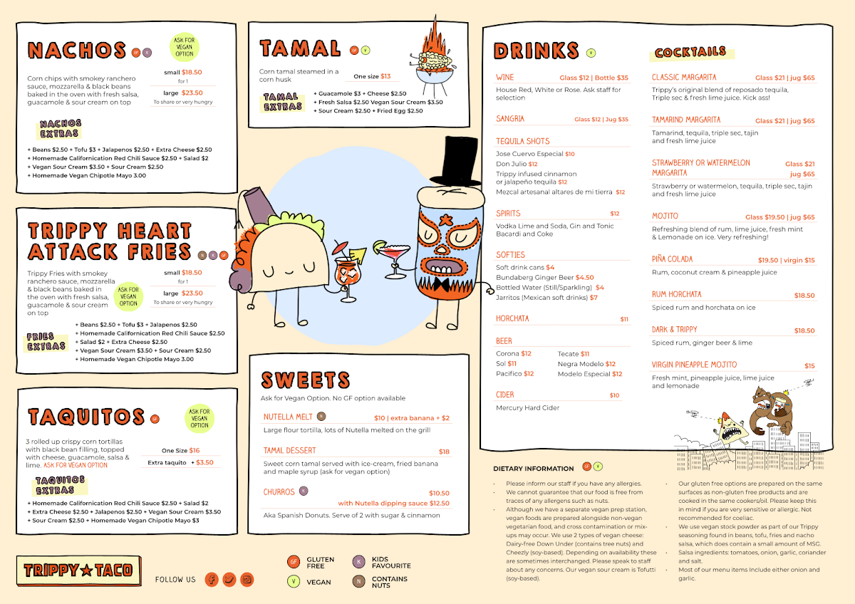 Menu, Trippy Taco