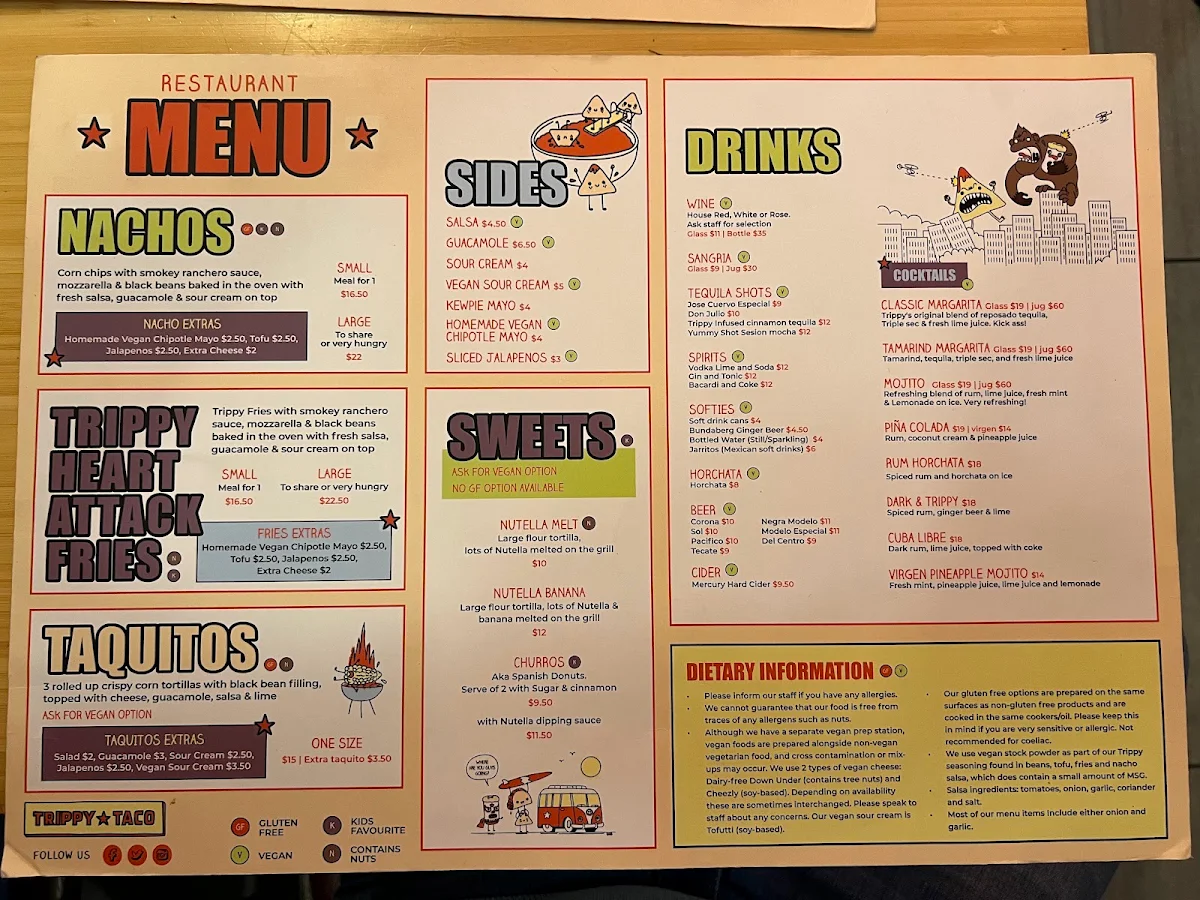 Menu, Trippy Taco