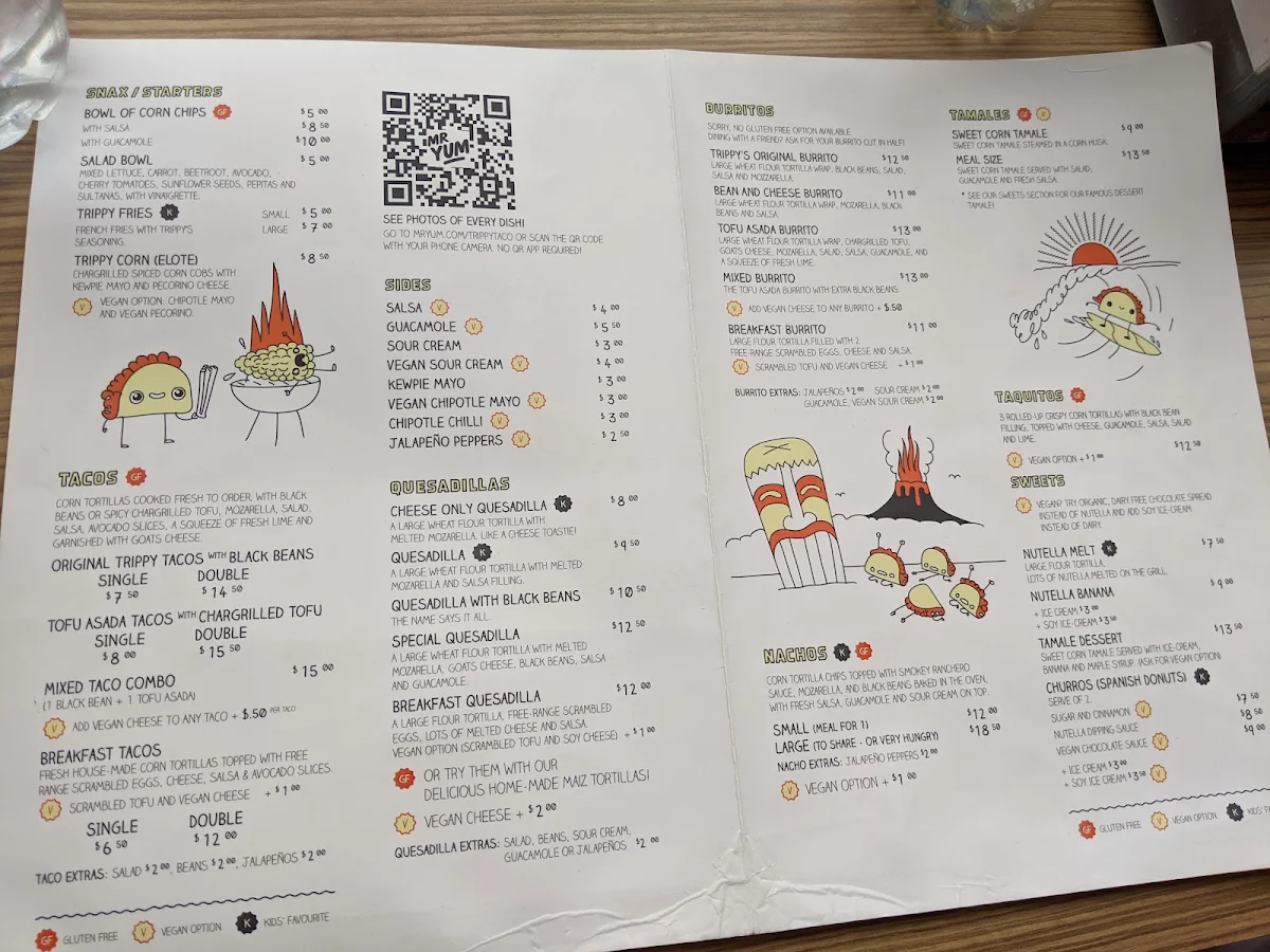 Menu, Trippy Taco