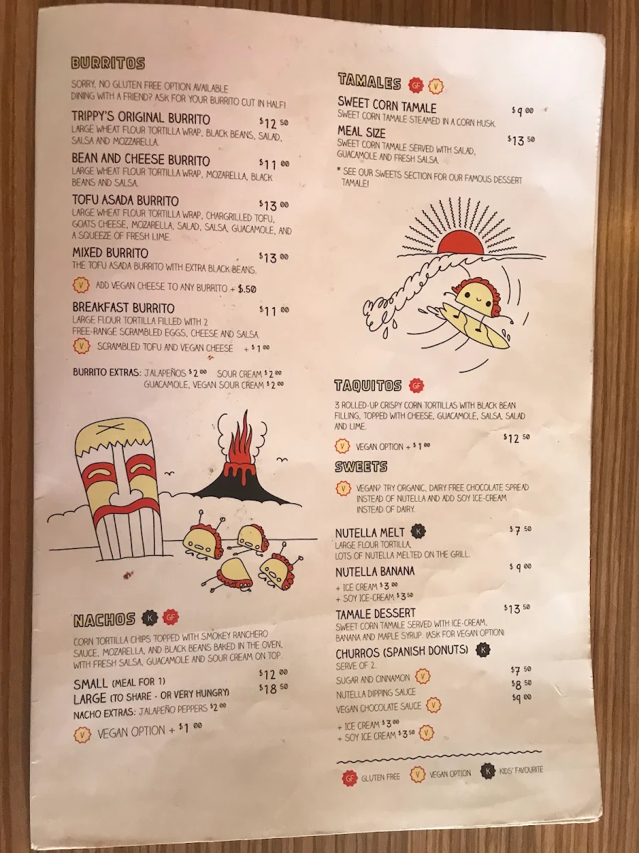 Menu, Trippy Taco