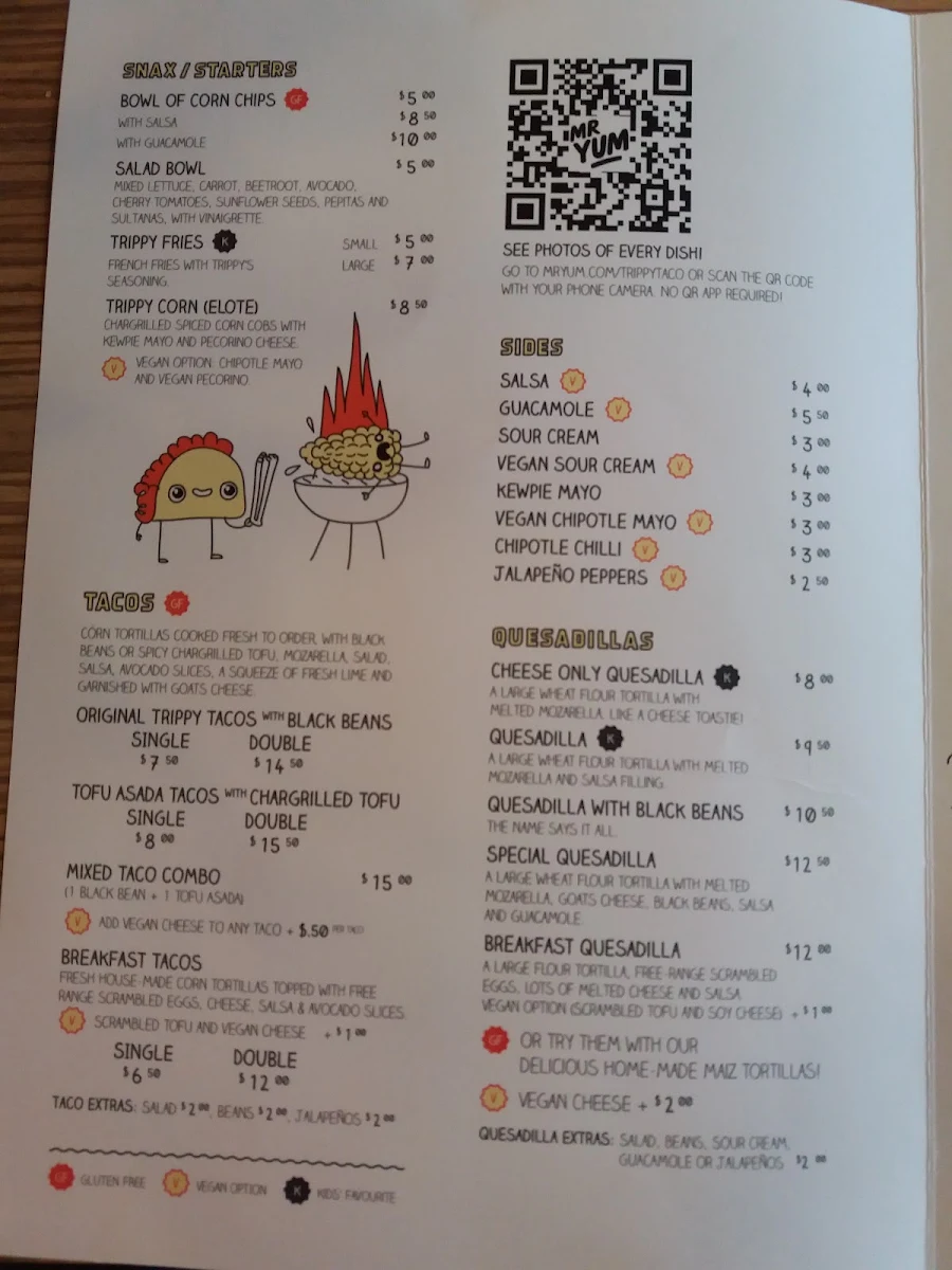Menu, Trippy Taco
