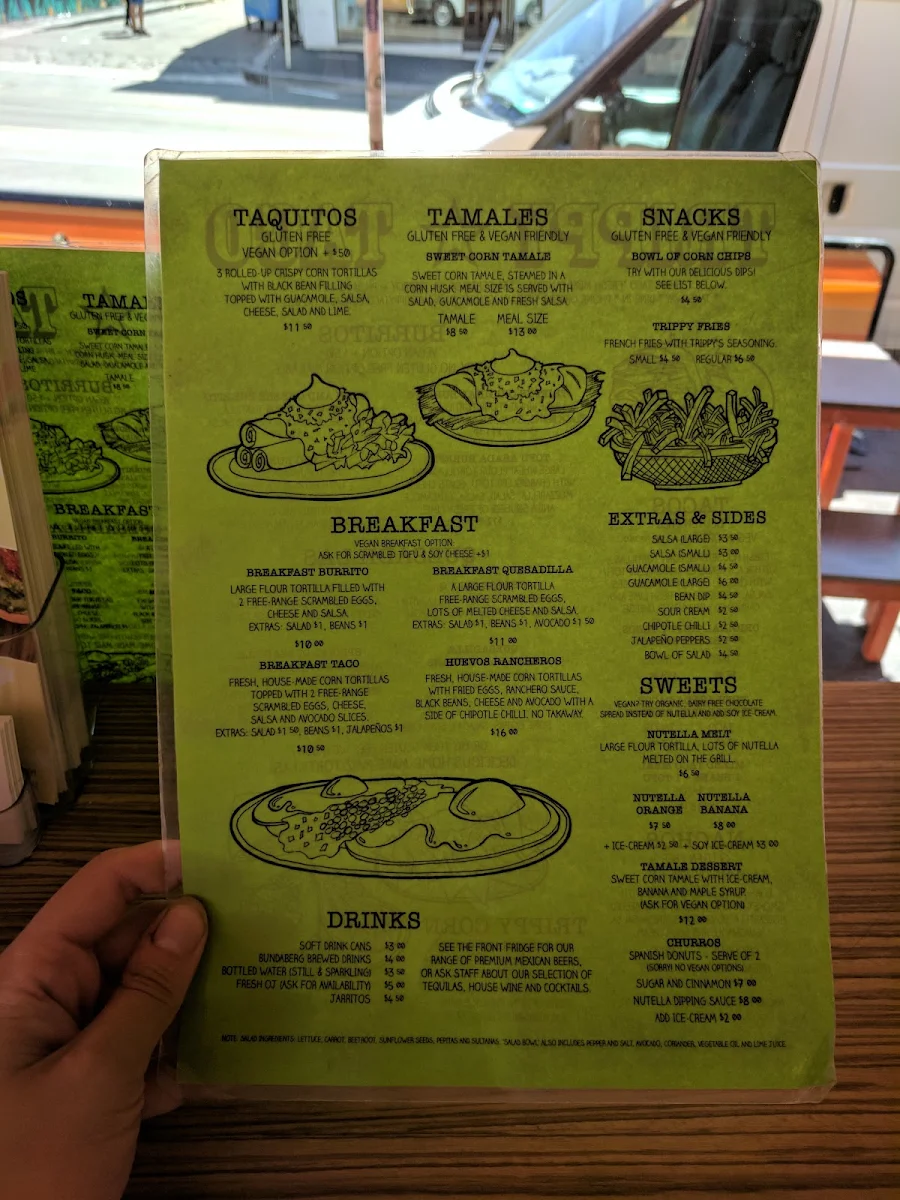 Menu, Trippy Taco