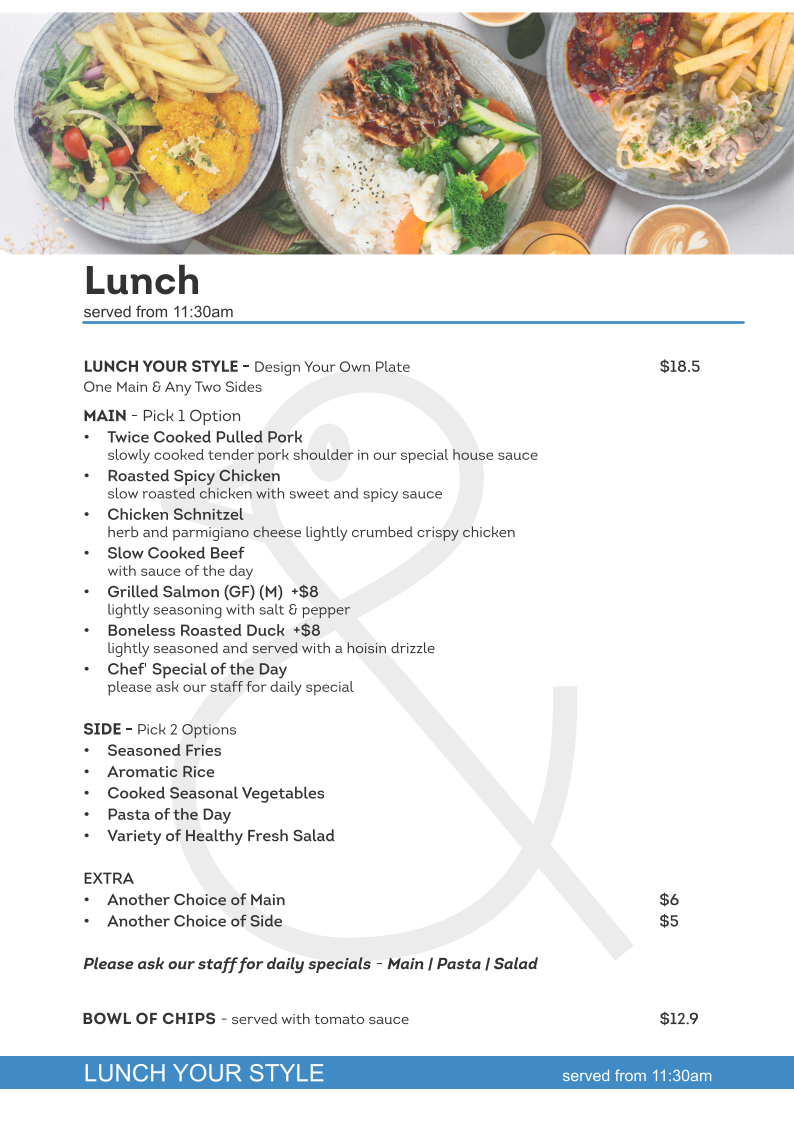 Menu, The Naked Duck Parramatta Square