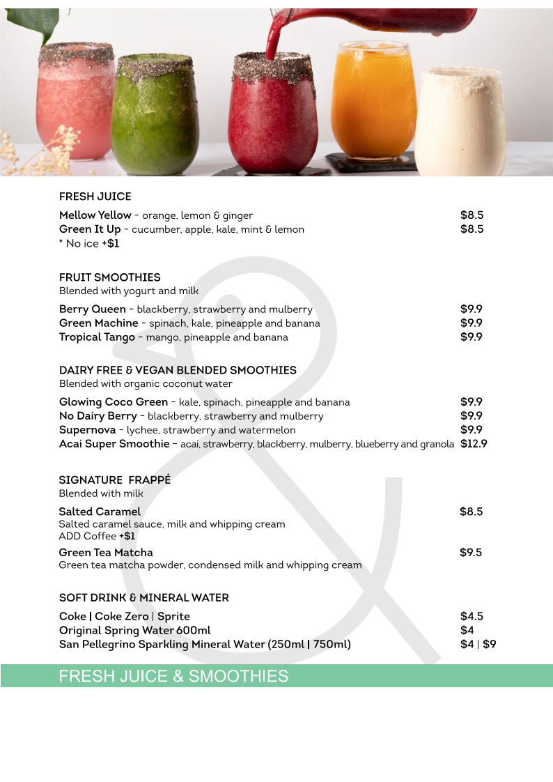 Menu, The Naked Duck Parramatta Square
