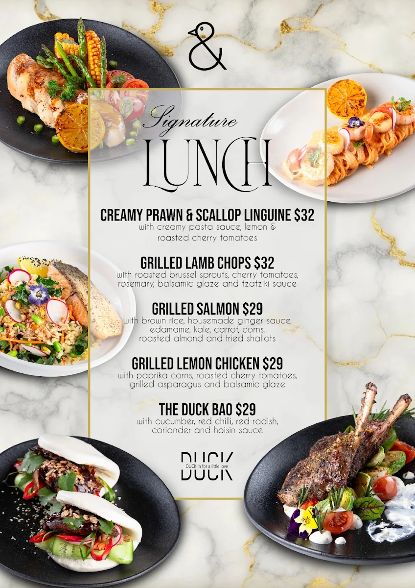 Menu, The Naked Duck Parramatta Square