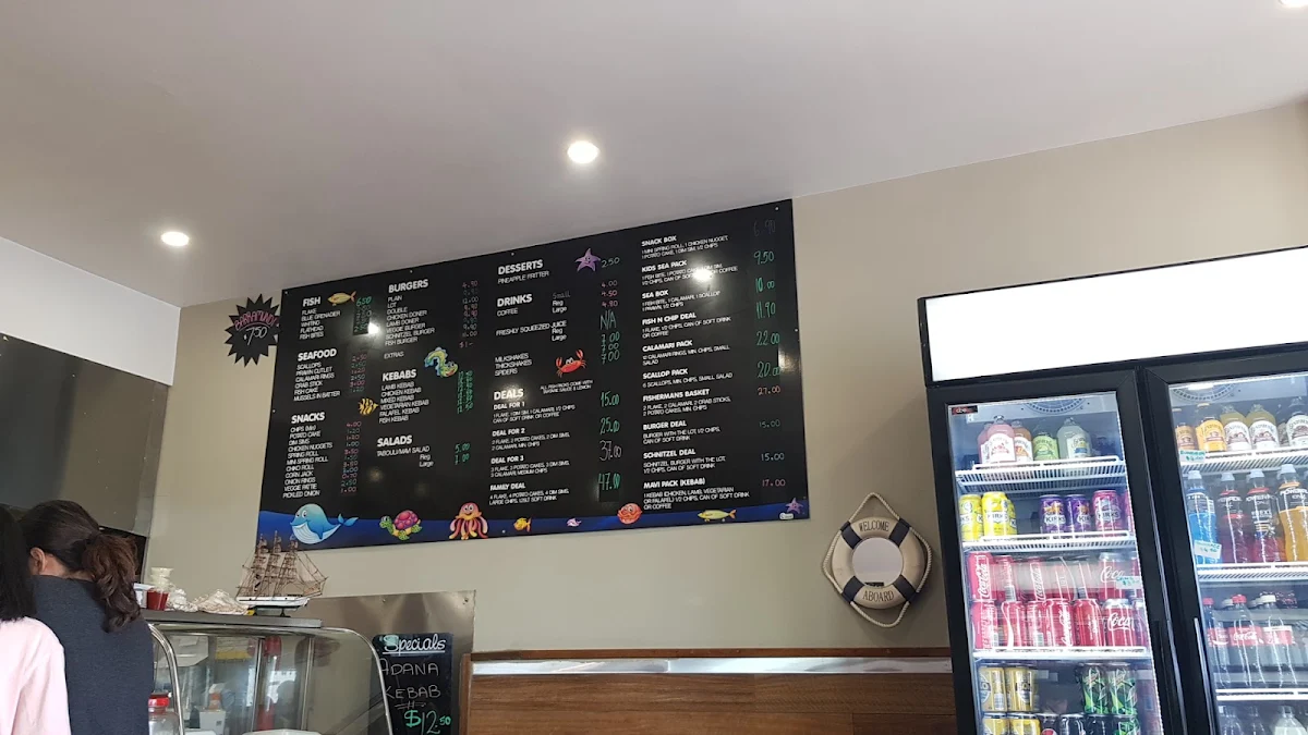 Menu, Mavi Fish & Chips