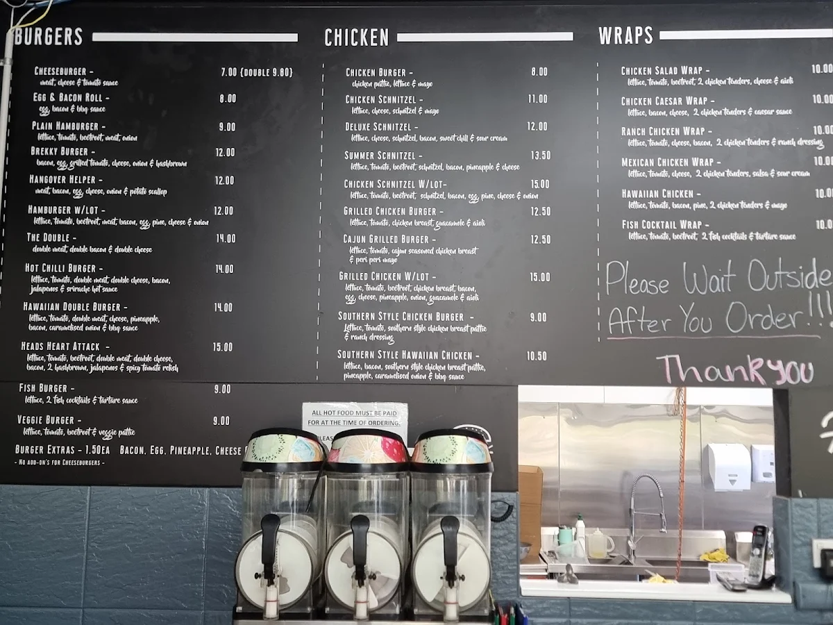 Menu, Heads Takeaway