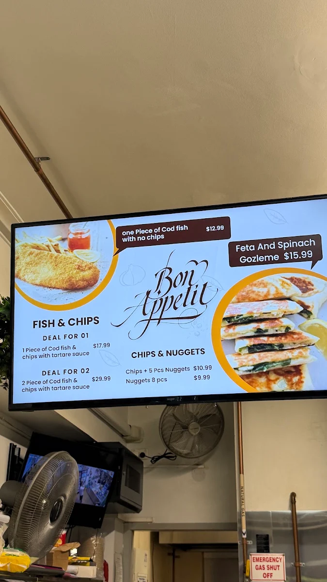 Menu, Chaye Shaye (Kebab Shop)
