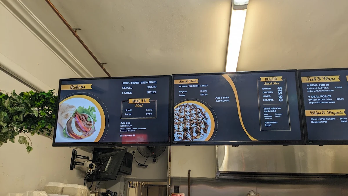 Menu, Chaye Shaye (Kebab Shop)