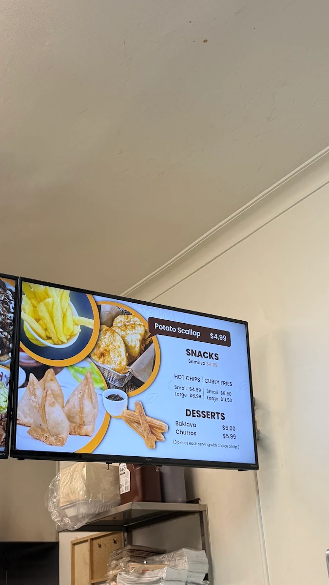 Menu, Chaye Shaye (Kebab Shop)