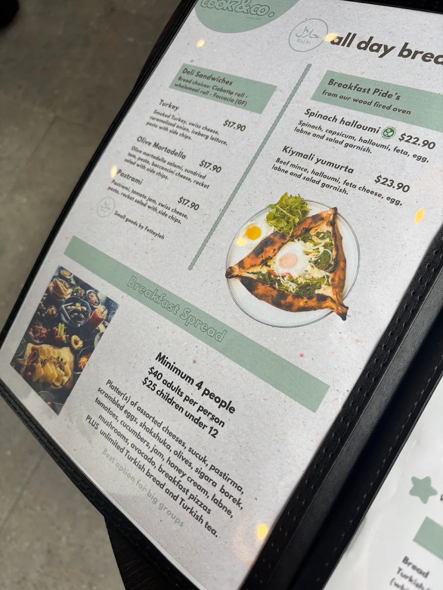 Menu, Cook & Co.
