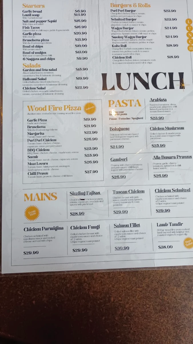 Menu, Cook & Co.