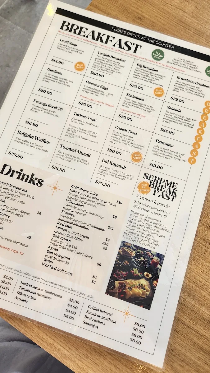 Menu, Cook & Co.