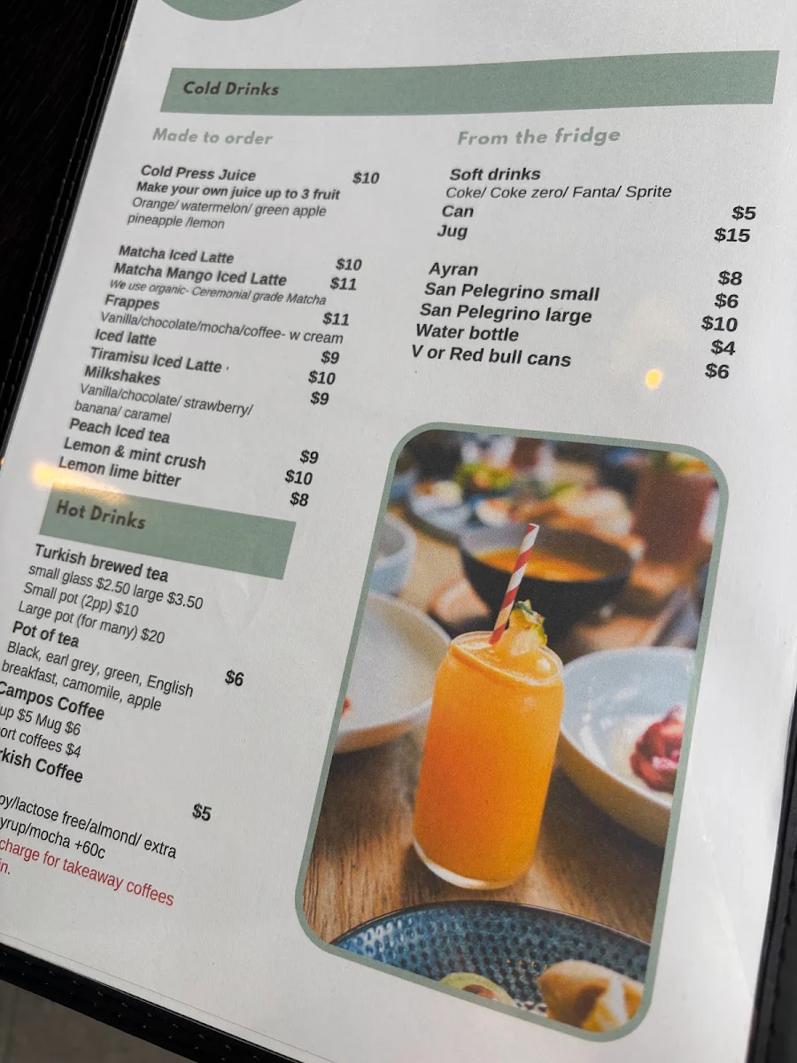Menu, Cook & Co.