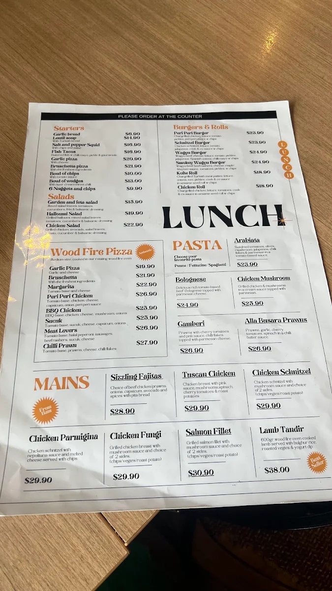 Menu, Cook & Co.