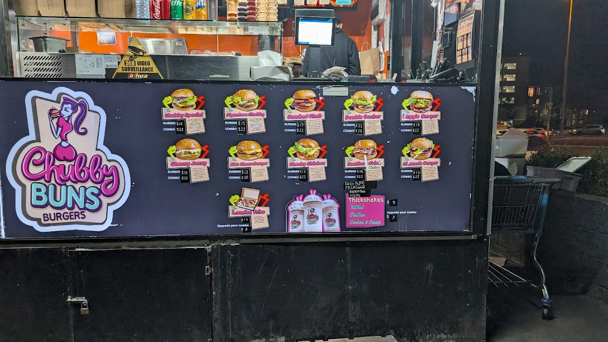 Menu, Chubby Buns Burgers Ryde