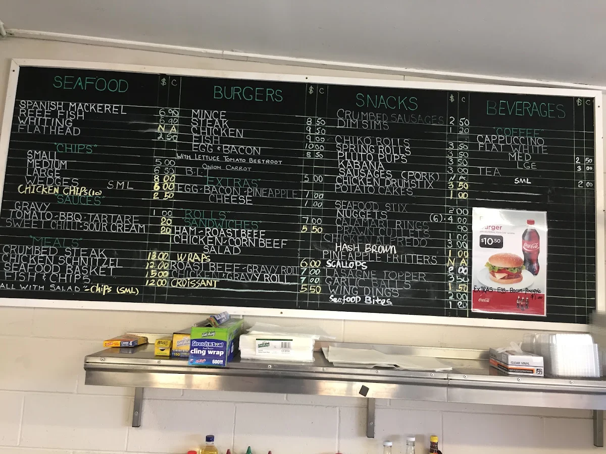 Menu, Milton Street Mini Mart & Takeaway