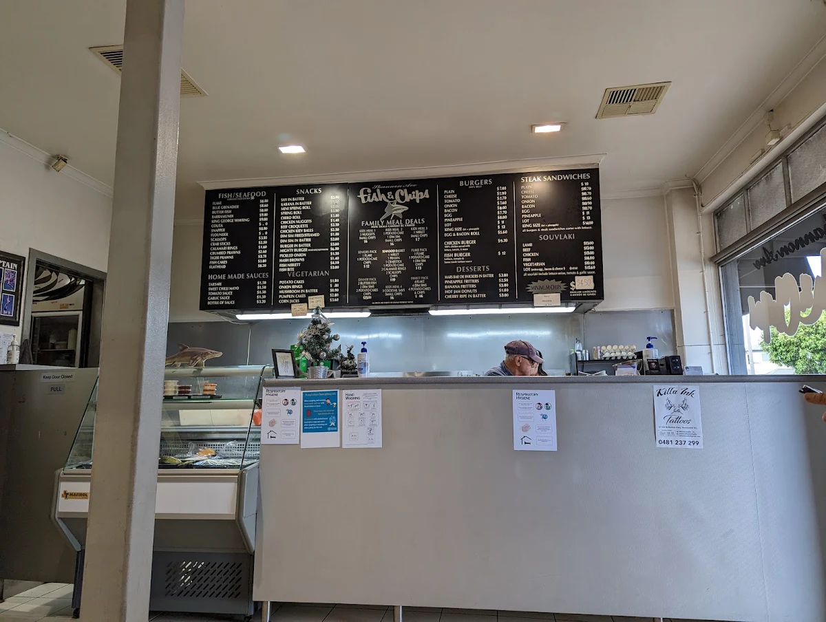 Menu, Shannon Ave Fish & Chips
