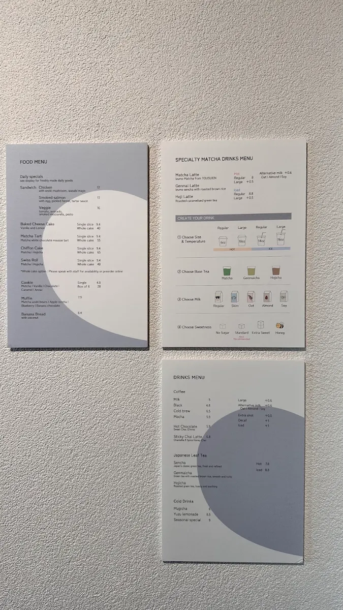 Menu, Cre Asion