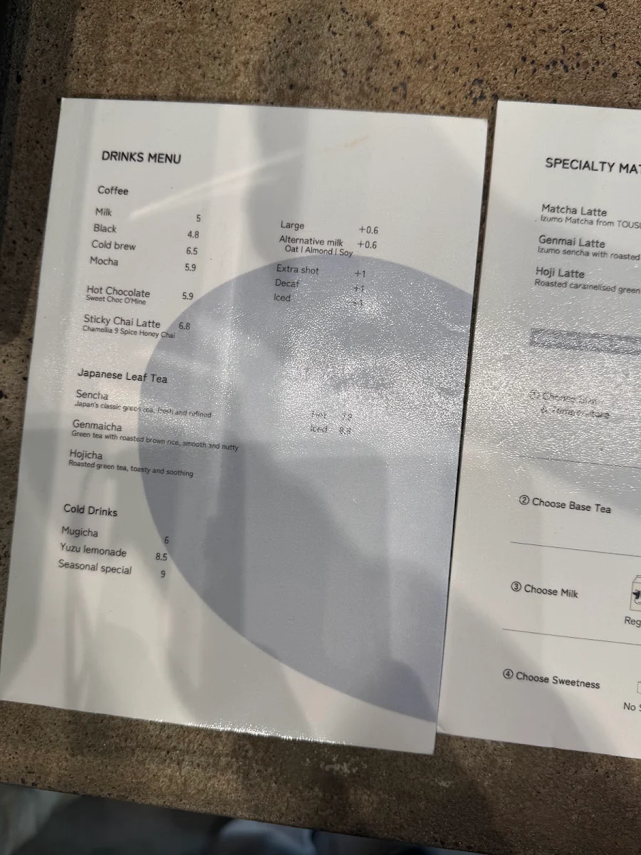 Menu, Cre Asion