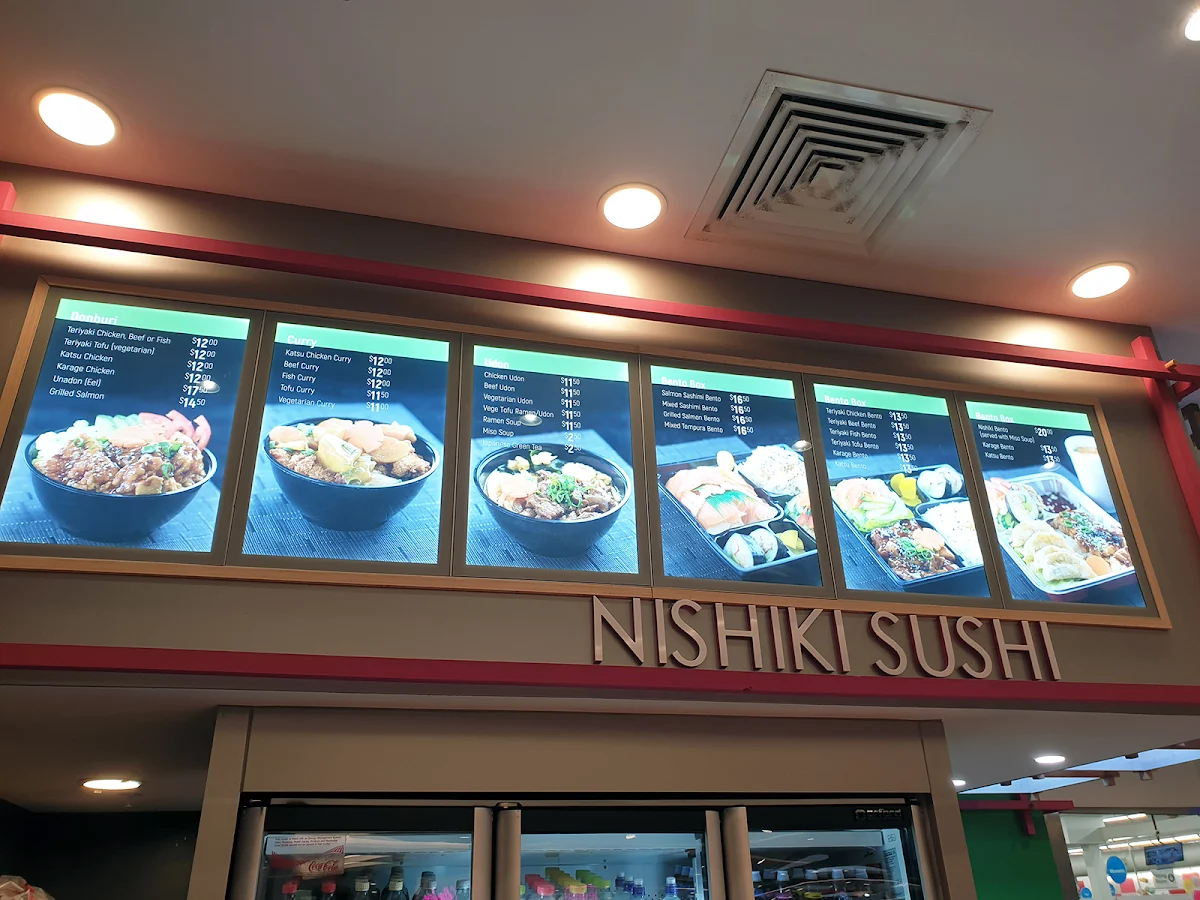 Menu, Nishiki Sushi