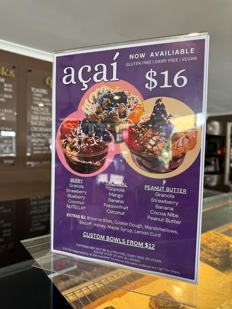 Menu, Barossa Beans and Cream