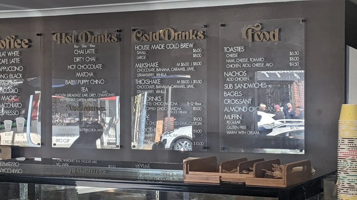 Menu, Barossa Beans and Cream
