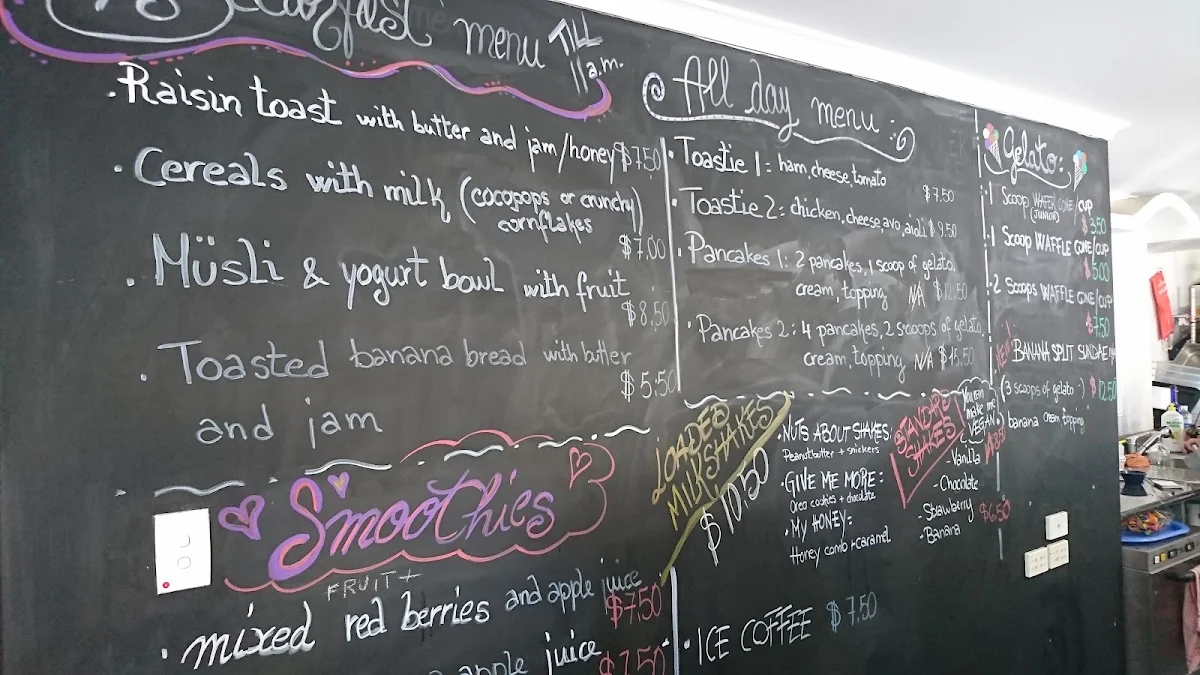 Menu, Barossa Beans and Cream