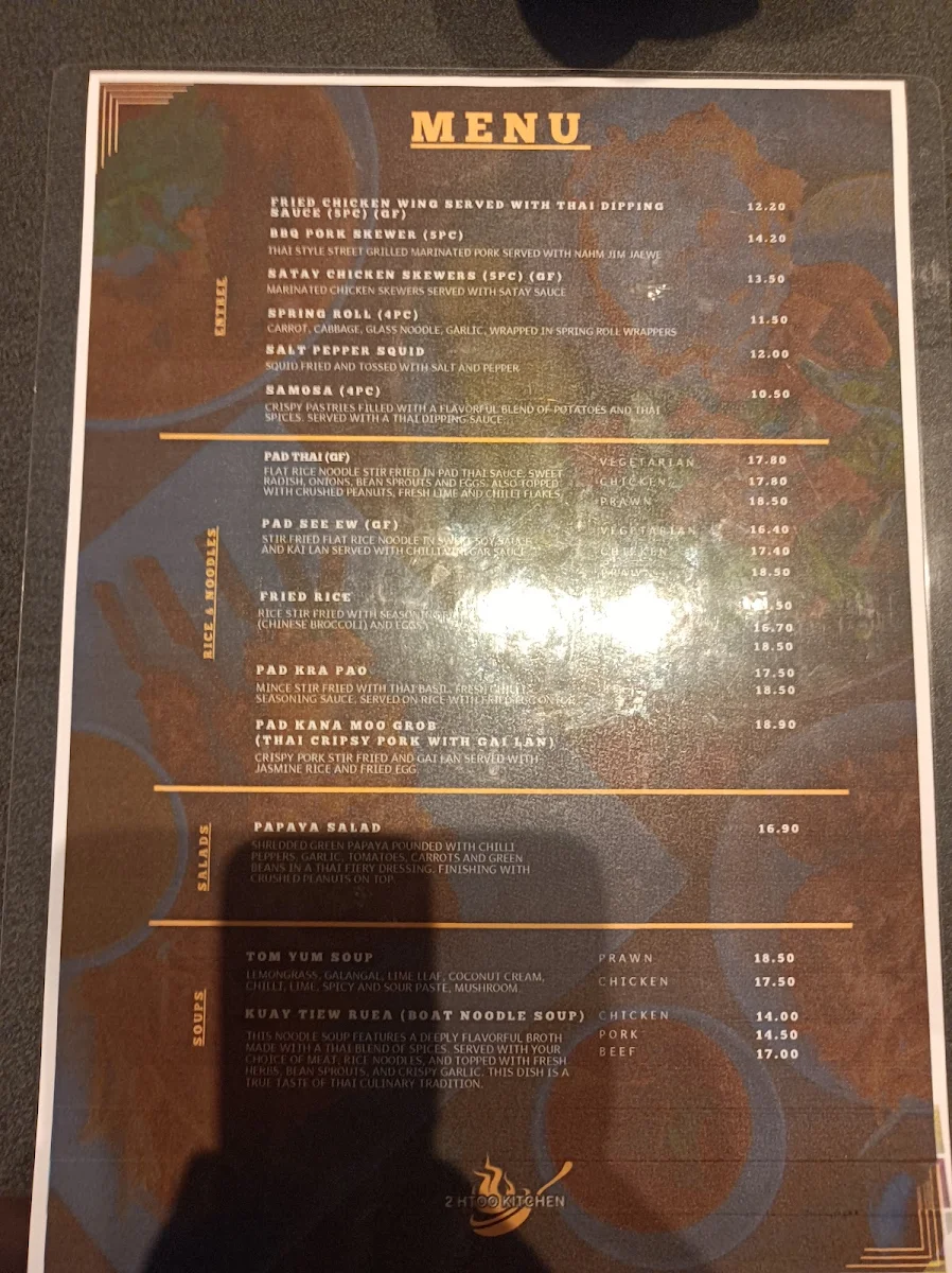 Menu, 2 HTOO KITCHEN