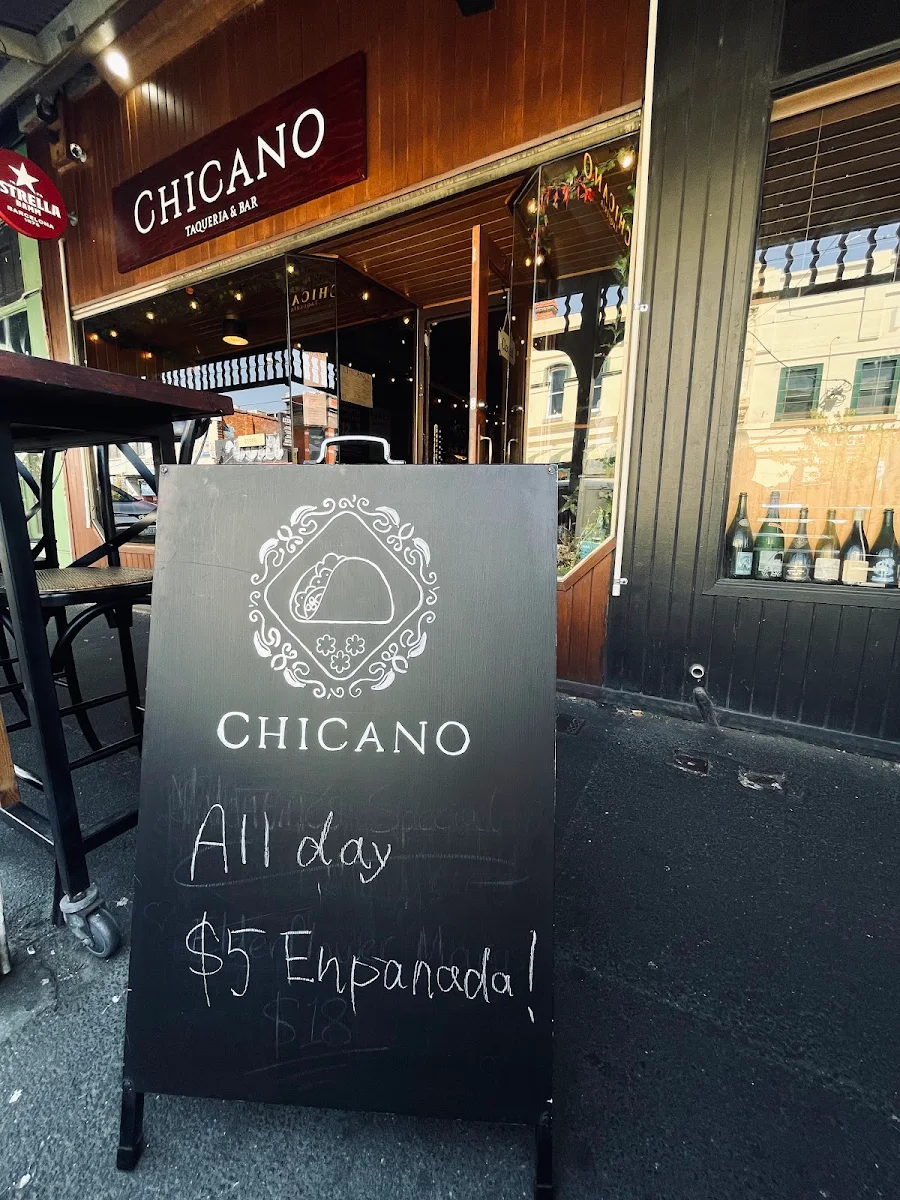 Menu, Chicano Taqueria