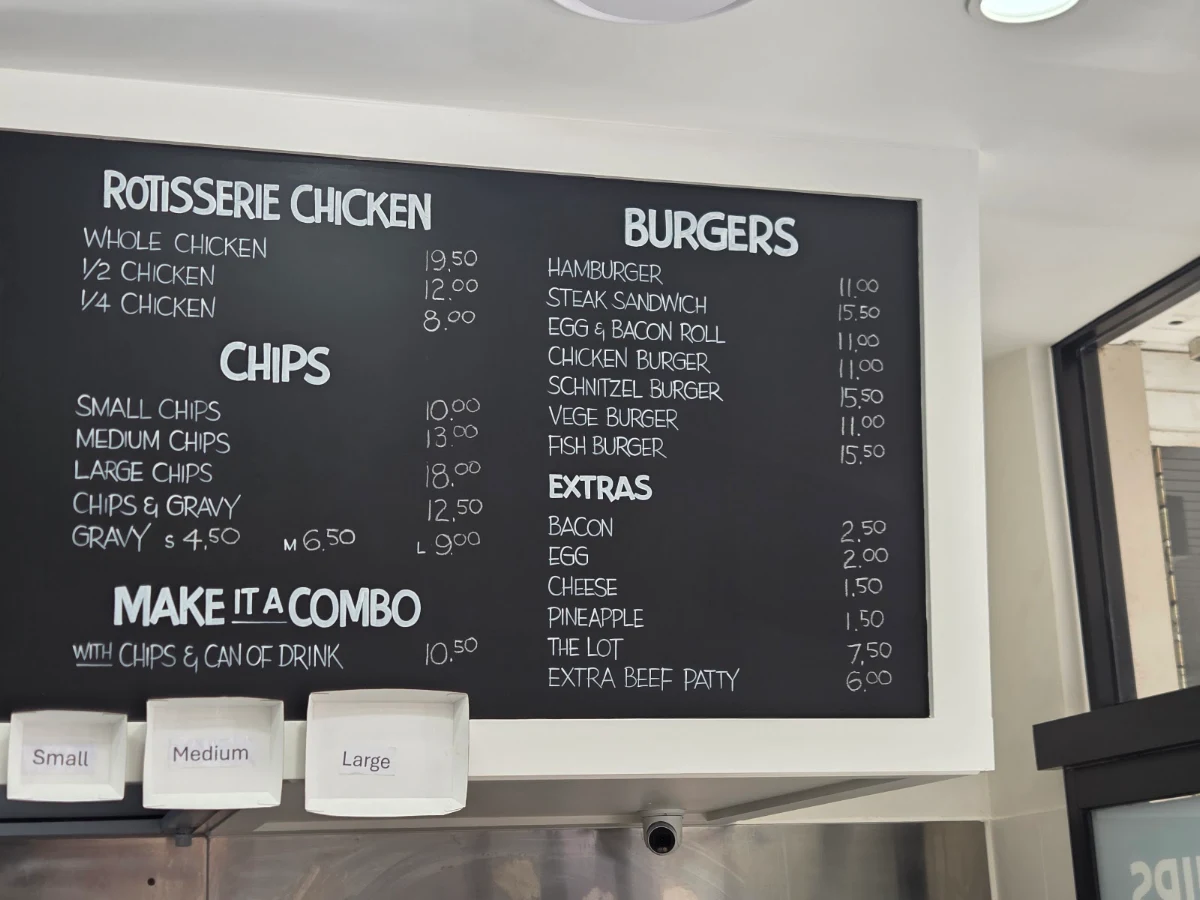 Menu, Carlingford Fish and Chips