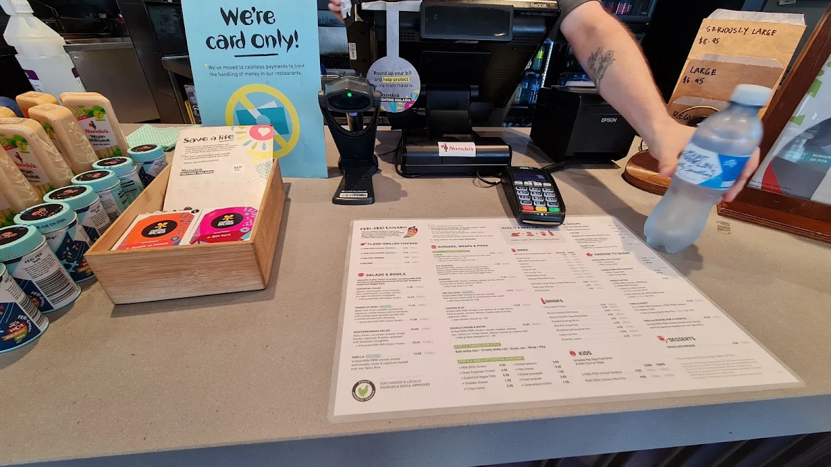 Menu, Nando's Footscray