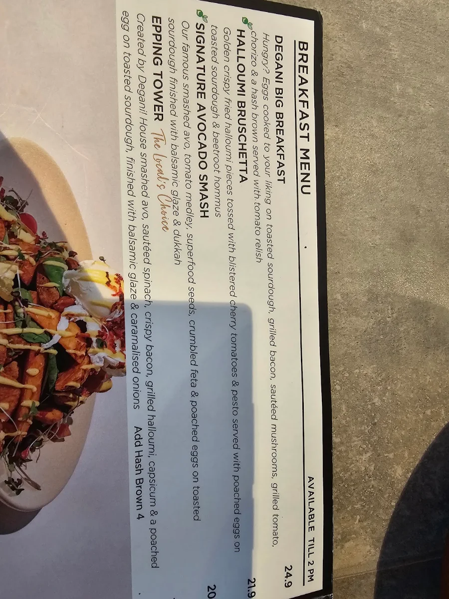 Menu, Degani Aurora Epping