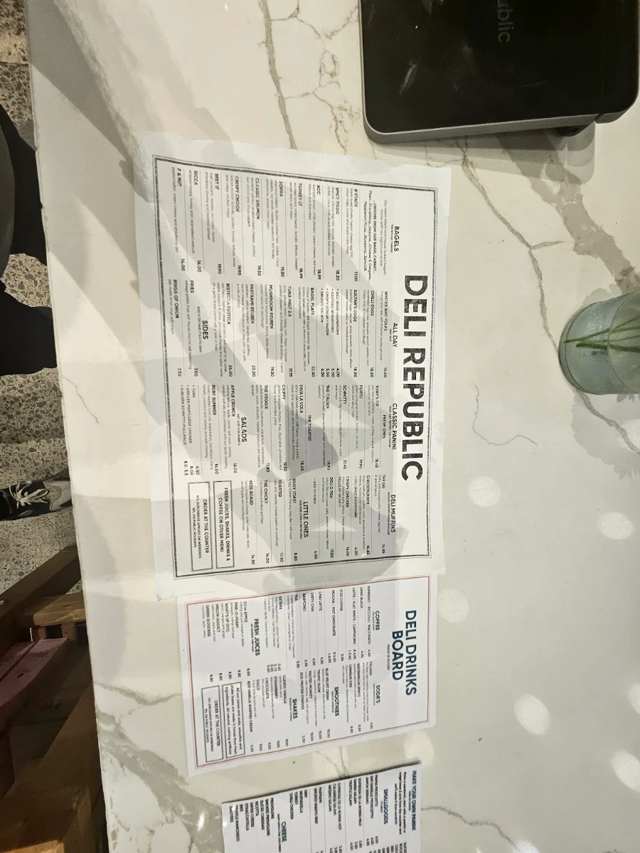 Menu, Deli Republic
