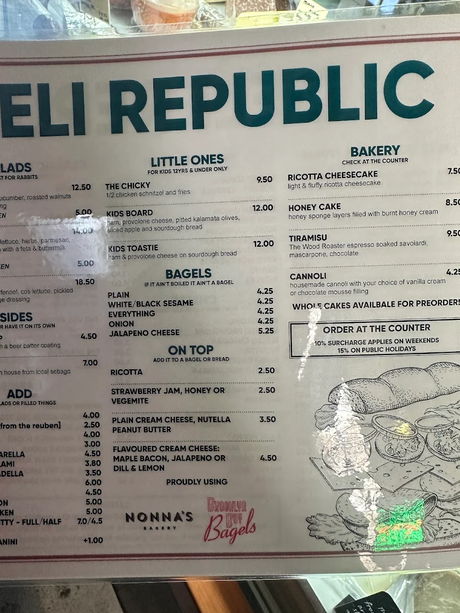 Menu, Deli Republic