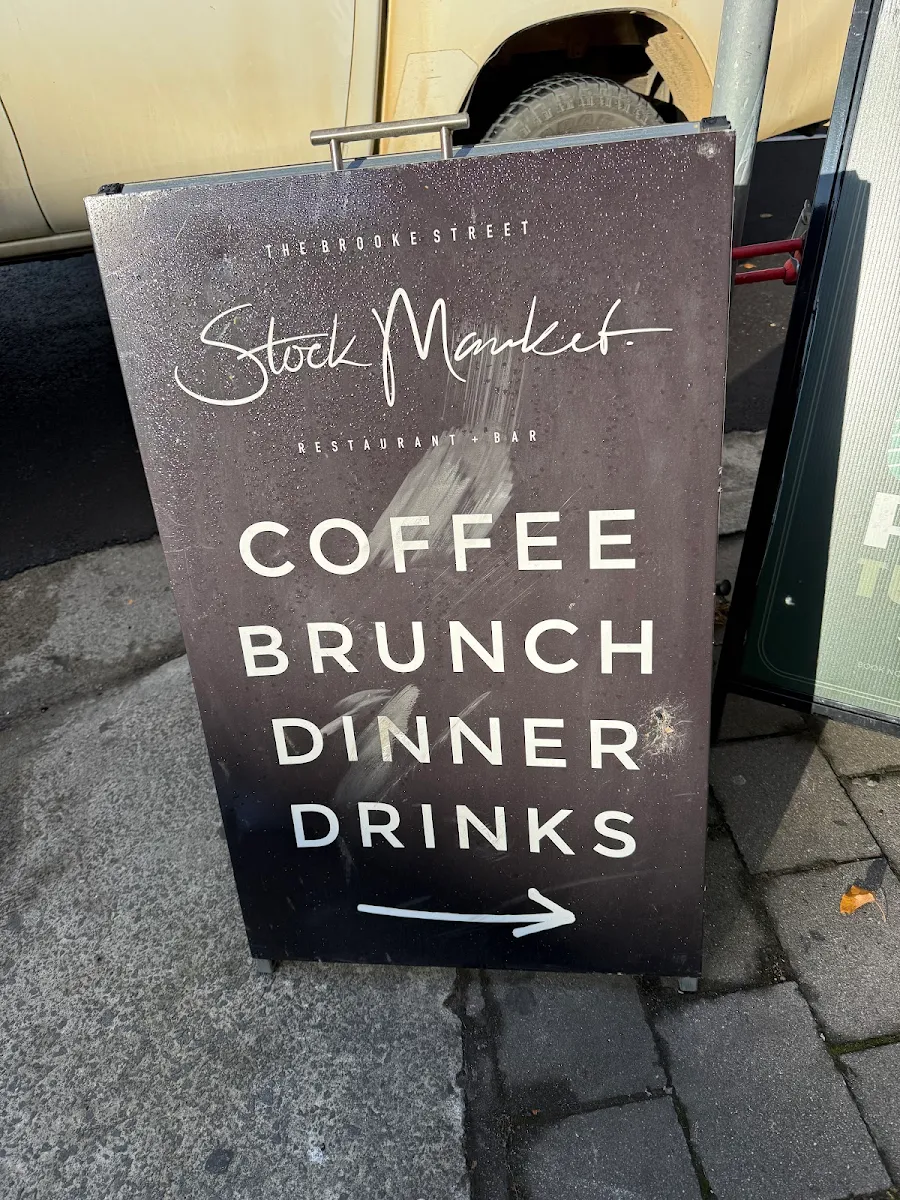 Menu, Stock Market Cafe
