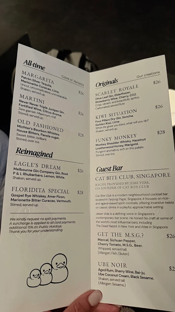 Menu, One or Two
