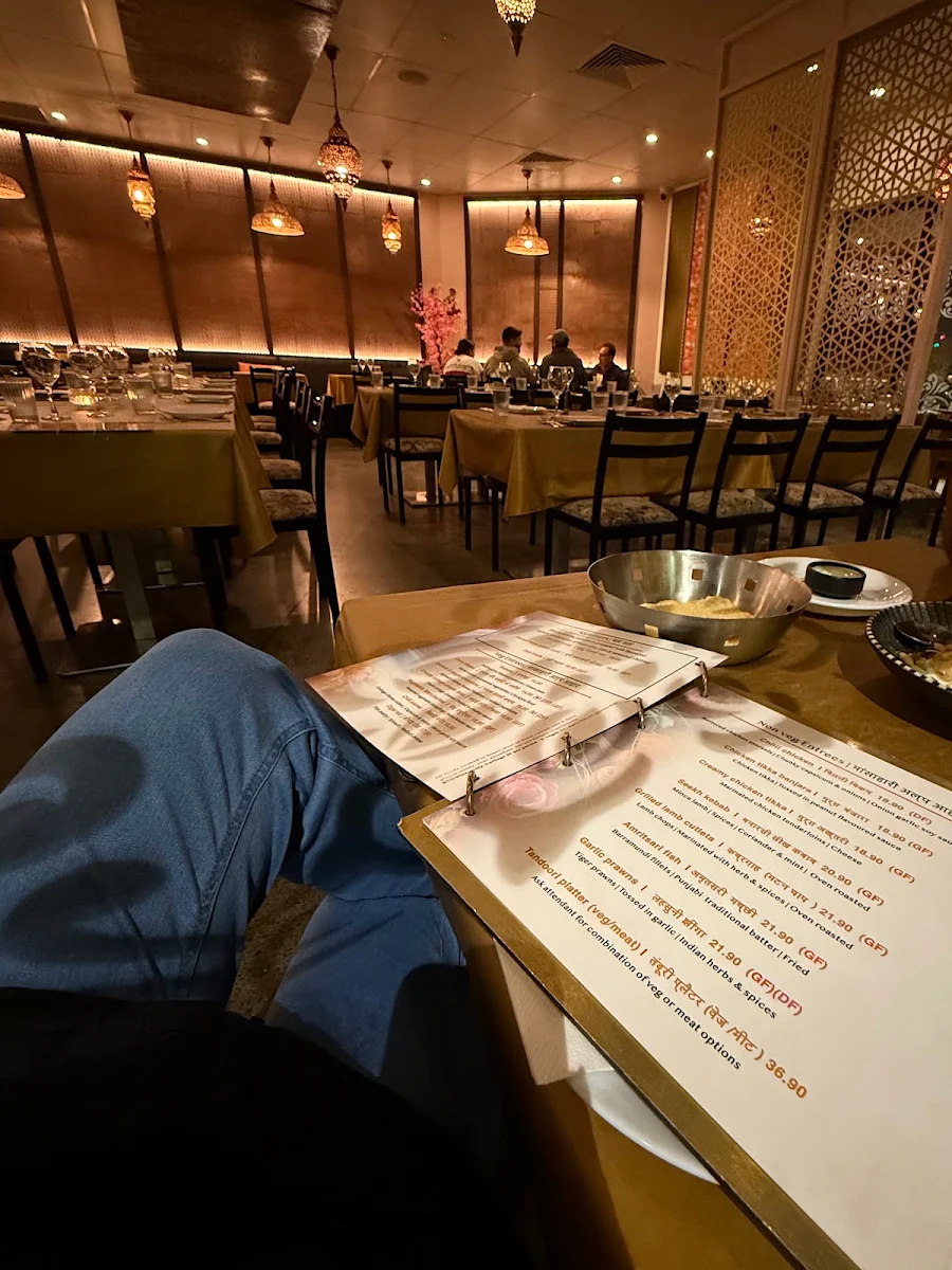 Menu, Ginger Indian Gourmet