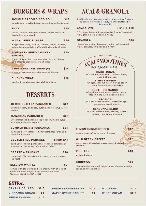 Menu, The Local Pantry
