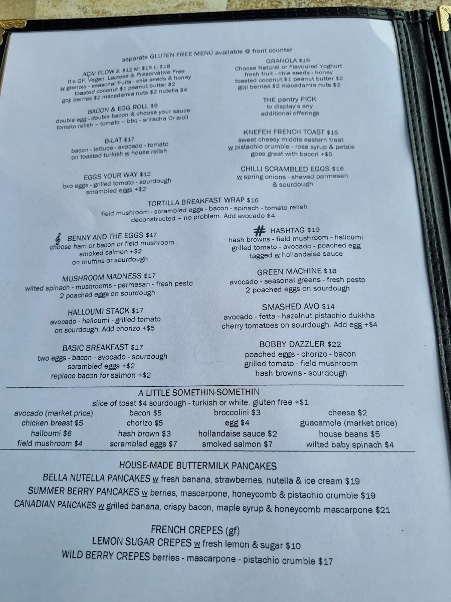 Menu, The Local Pantry