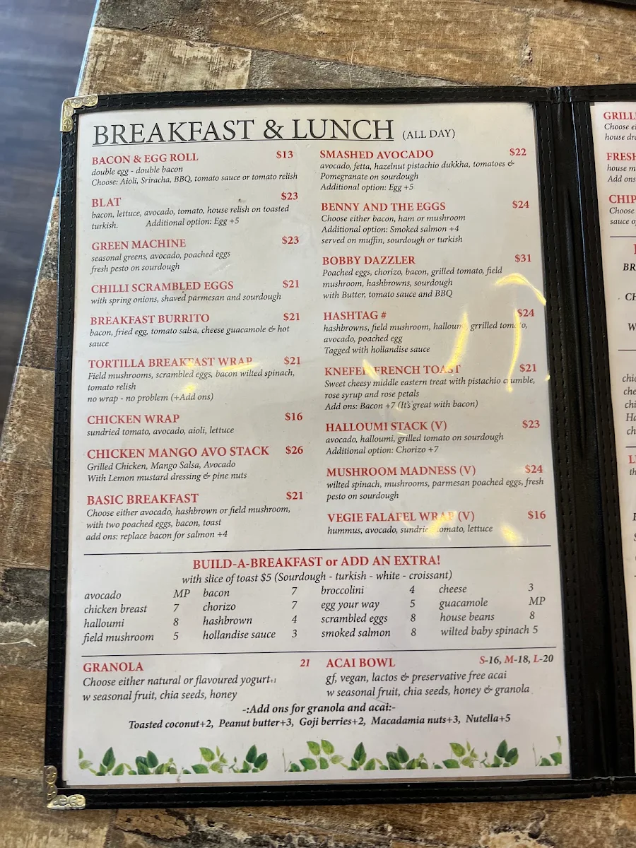 Menu, The Local Pantry