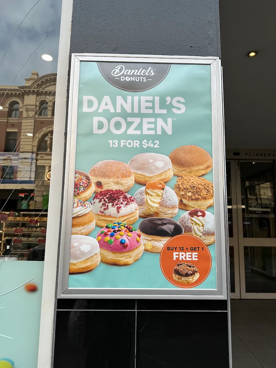 Menu, Daniel's Donuts Melbourne